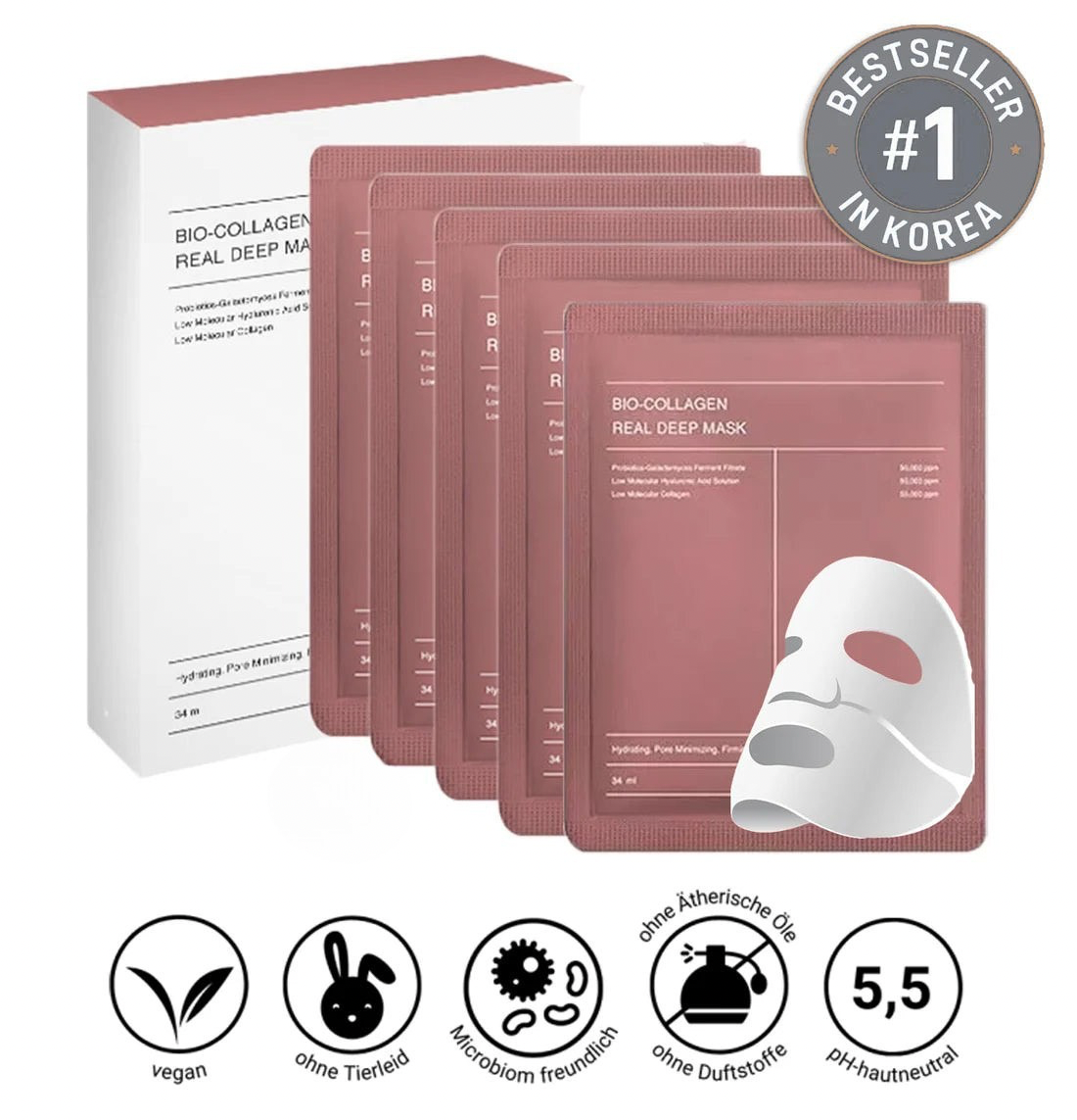 5 Bio-Korea-Kollagen-Masken